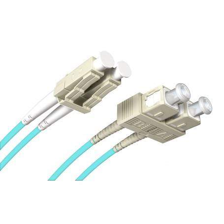 Jarretière fibre LC-SC MM duplex OM4 (1m) FS.COM